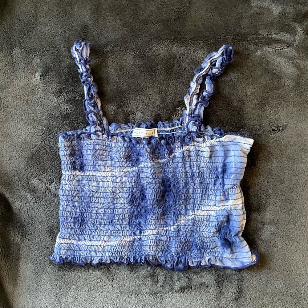 Ribbed cropped tank top